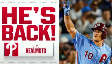 REACTION: J.T. Realmuto reportedly returning to the Phillies on a 3-year deal