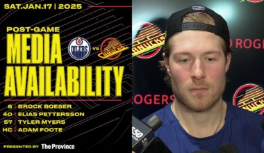 Boeser, Pettersson, Myers & Foote Post-Game Media | Canucks vs. Oilers (Jan 17, 2026)