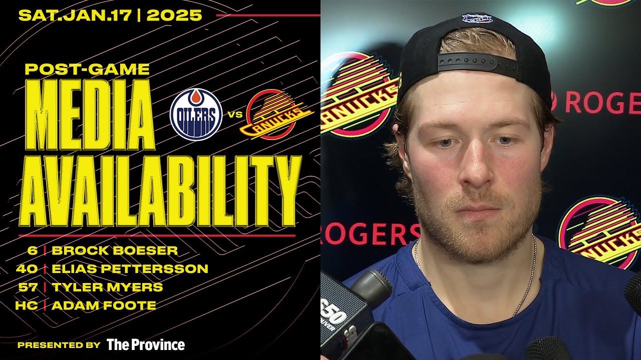 Boeser, Pettersson, Myers & Foote Post-Game Media | Canucks vs. Oilers (Jan 17, 2026)