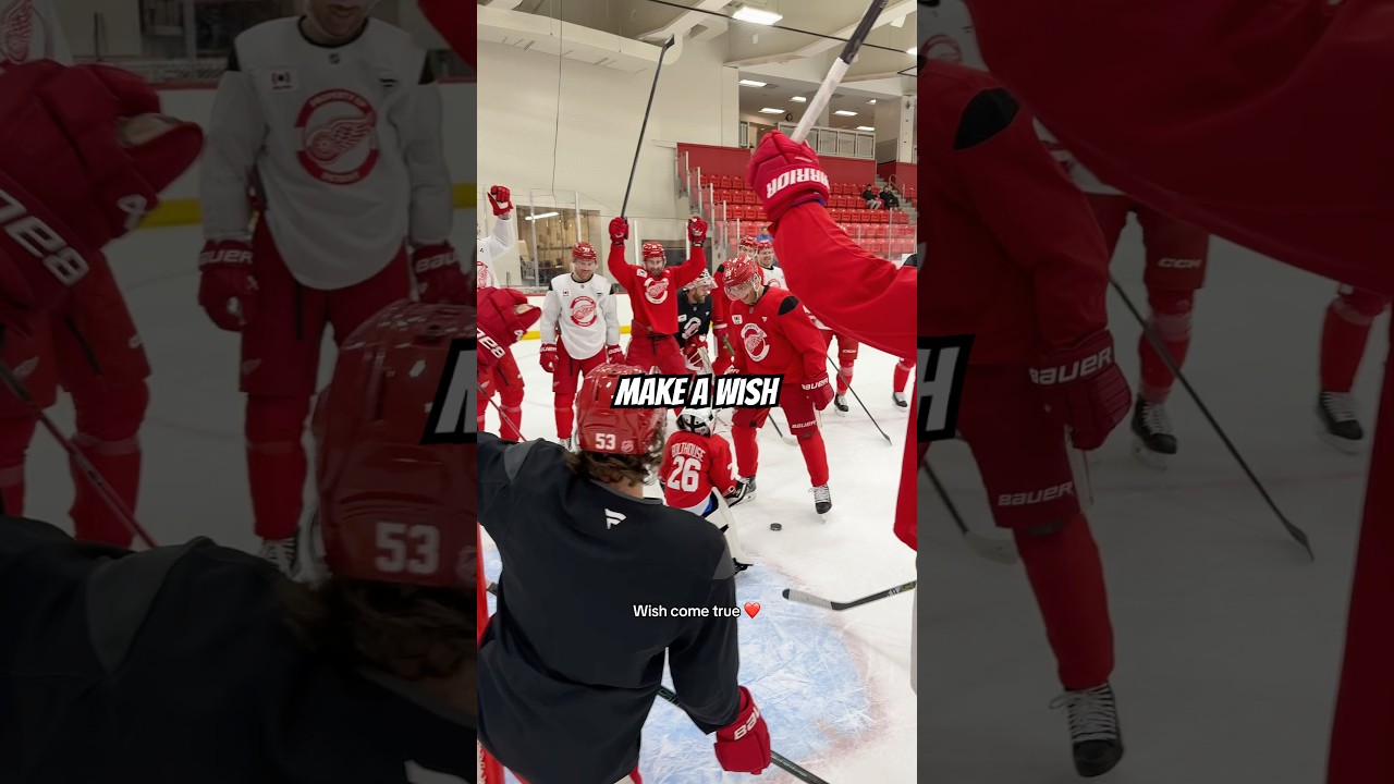Merrick from Make A Wish Michigan had his wish granted with the Detroit Red Wings