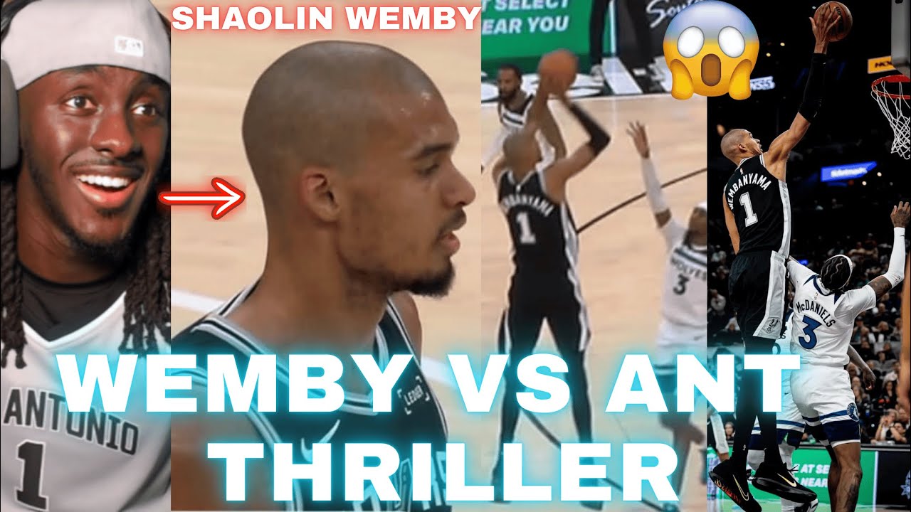WEMBY VS ANT CLASSIC!! Spurs Vs Wolves Highlights Reaction