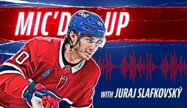 Juraj Slafkovsky wears mic during game!