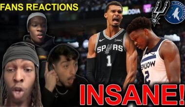 NBA fans reaction to the Spurs beating the Timberwolves | Wembanyama vs Anthony Edwards