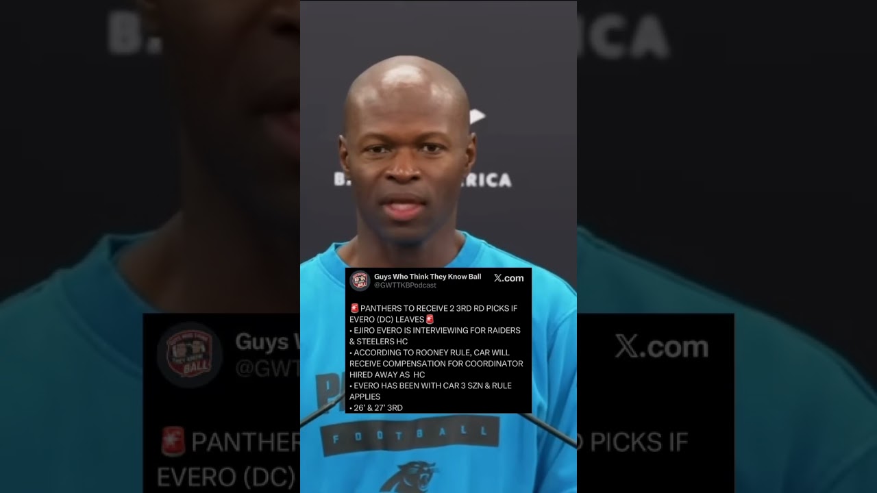 🚨PANTHERS RECIEVE DRAFT PICKS IF EVERO LEAVES #panthers #carolinapanthers #raiders #steelers #nfl