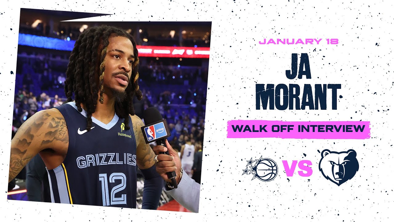 Ja Morant Walk off Interview | Grizzlies vs. Magic