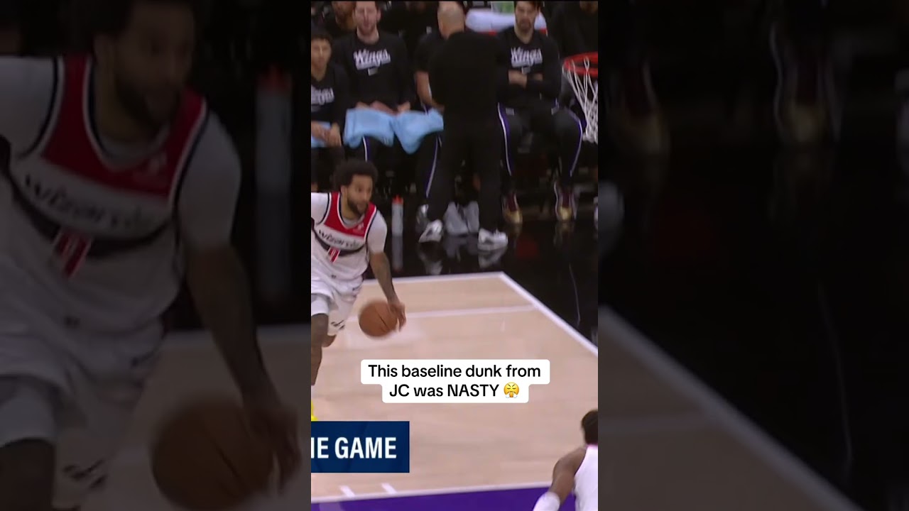 Another NASTY dunk from Justin Champagnie 🤢 #nba #highlights #wizards #slamdunk