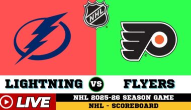 LIVE : Tampa Bay Lightning Vs Philadelphia Flyers | NHL 2026 | NHL Live SCOREBOARD | 01/13/2026