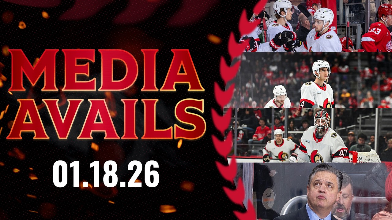 James Reimer, Drake Batherson, Dylan Cozens, Travis Green Postgame Media vs DET