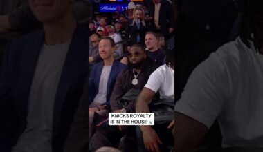 Some New York Knicks legends are courtside tonight