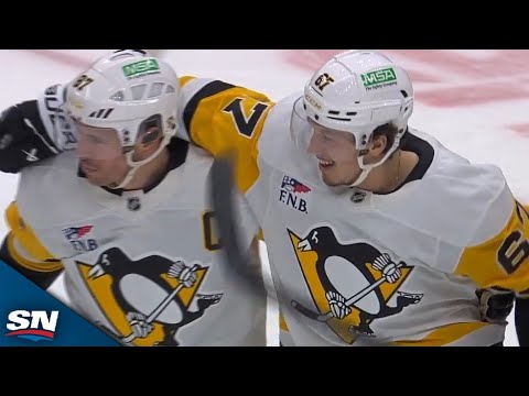 Penguins' Sidney Crosby Delivers Nasty Backhand Feed To Set Up Rickard Rakell's Short-Angle Goal