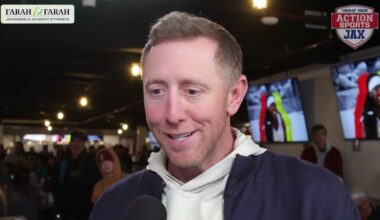 Brent Martineau with Liam Coen after Jaguars All Access