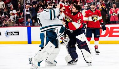 GOALIE FIGHT! | Bobrovsky Squares Up with Nedeljkovic | 1.19.26