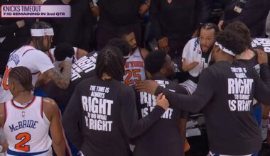 Jalen Brunson trying to rally Knicks while getting blown out vs Mavs 😬