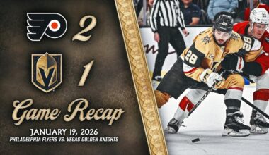 HIGHLIGHTS | Philadelphia Flyers 2, Vegas Golden Knights 1 | Jan. 19, 2026