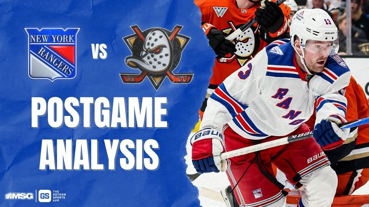 Rangers Fall Short Against Ducks In Anaheim | New York Rangers
