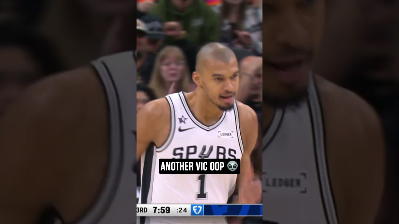 VIC IS FLYING TONIGHT 👽  #spurs #nba #wemby #nbaallstar