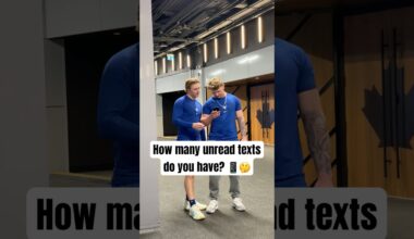 We asked Toronto Blue Jays prospects how many unread texts they have 📱🤣 #QuestionOfTheDay #MLB