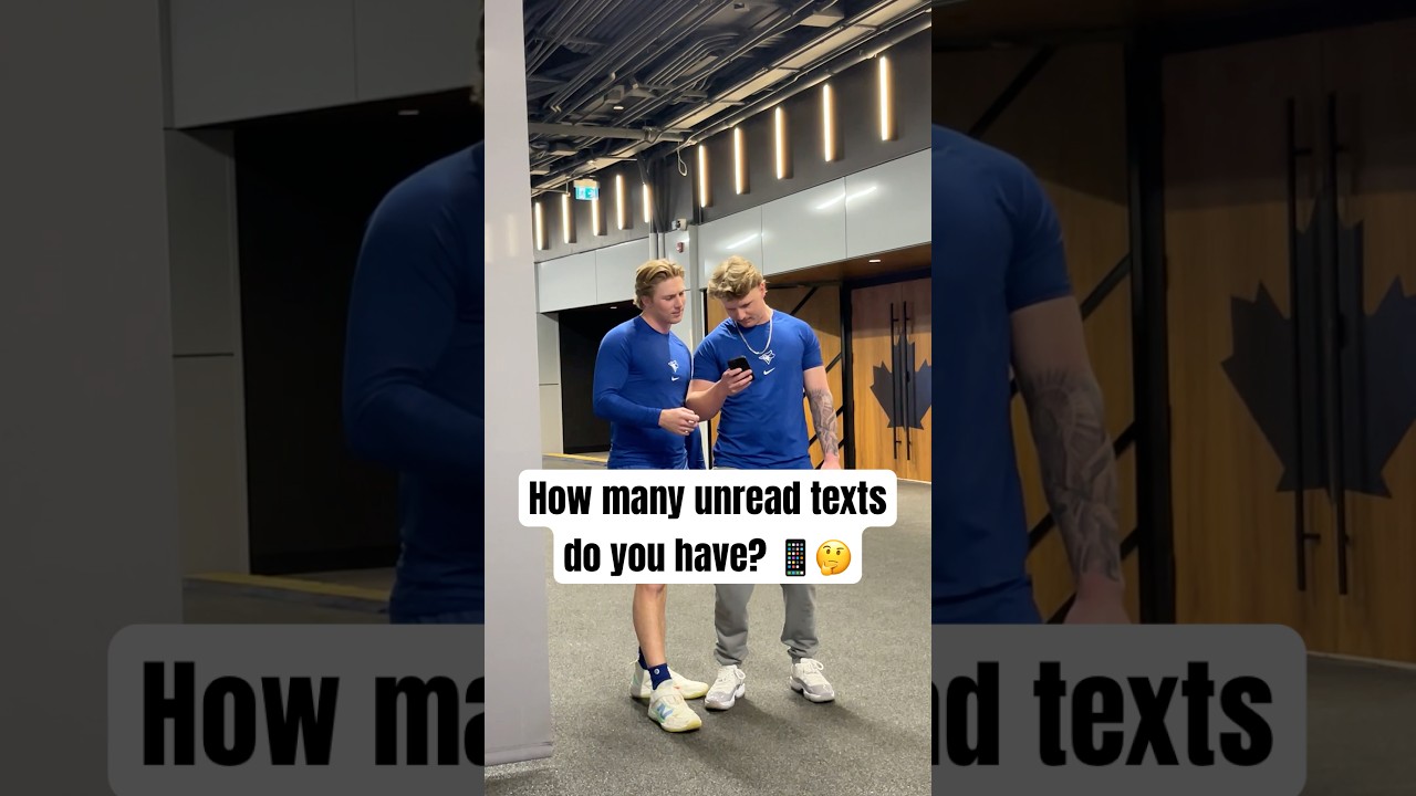 We asked Toronto Blue Jays prospects how many unread texts they have 📱🤣 #QuestionOfTheDay #MLB