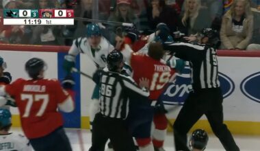 Matthew Tkachuk Season Debut, 1st Period Scrum