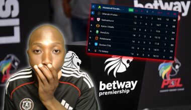 BETWAY PREMIERSHIP TABLE UPDATED! ORLANDO PIRATES REMOVED FRMOM NO.1 BY MASANDAWANA