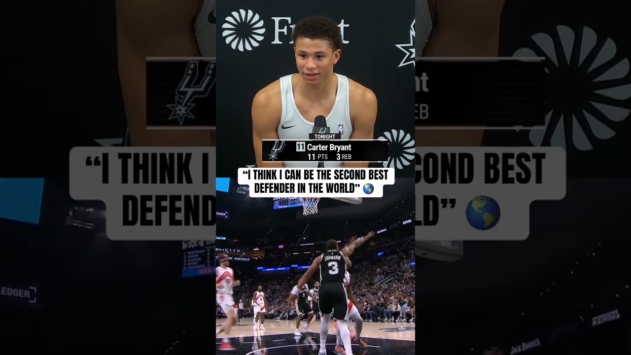 Spurs rookie Carter Bryant sounds off on his defensive prowess 🔐