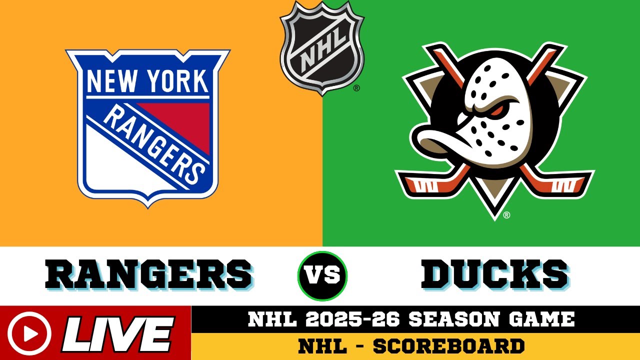 LIVE : New York Rangers Vs Anaheim Ducks | NHL 2026 | NHL Live SCOREBOARD | 20/01/2026