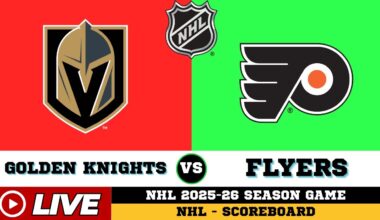 LIVE : Philadelphia Flyers Vs Vegas Golden Knights | NHL 2026 | NHL Live SCOREBOARD | 20/01/2026