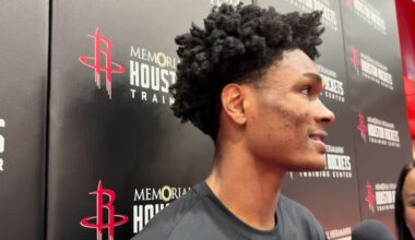 Houston Rockets Shootaround: Amen Thompson talks tonights matchup