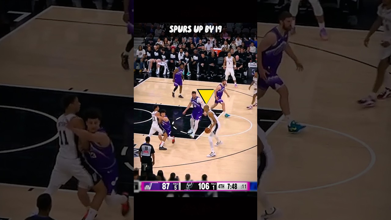 Bald Wemby Doing It All…👨‍🦲 Jazz vs Spurs Highlights #nba #shorts