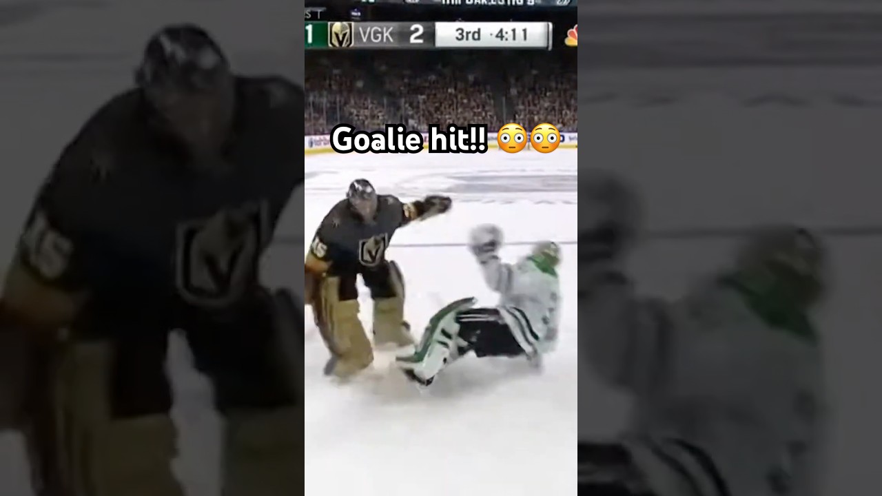 POV: Vegas Goalie Skated Across and Crashed Him 😬🏒