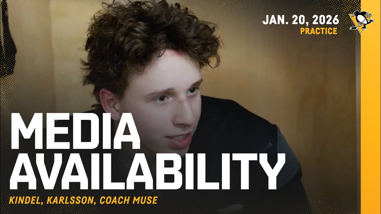 Kindel, Karlsson, Muse Media Availability (1.20.26) | Pittsburgh Penguins