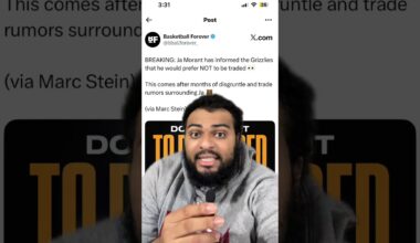 BREAKING NEWS! Ja Morant has informed the Memphis grizzlies that he does not want to be traded 👀