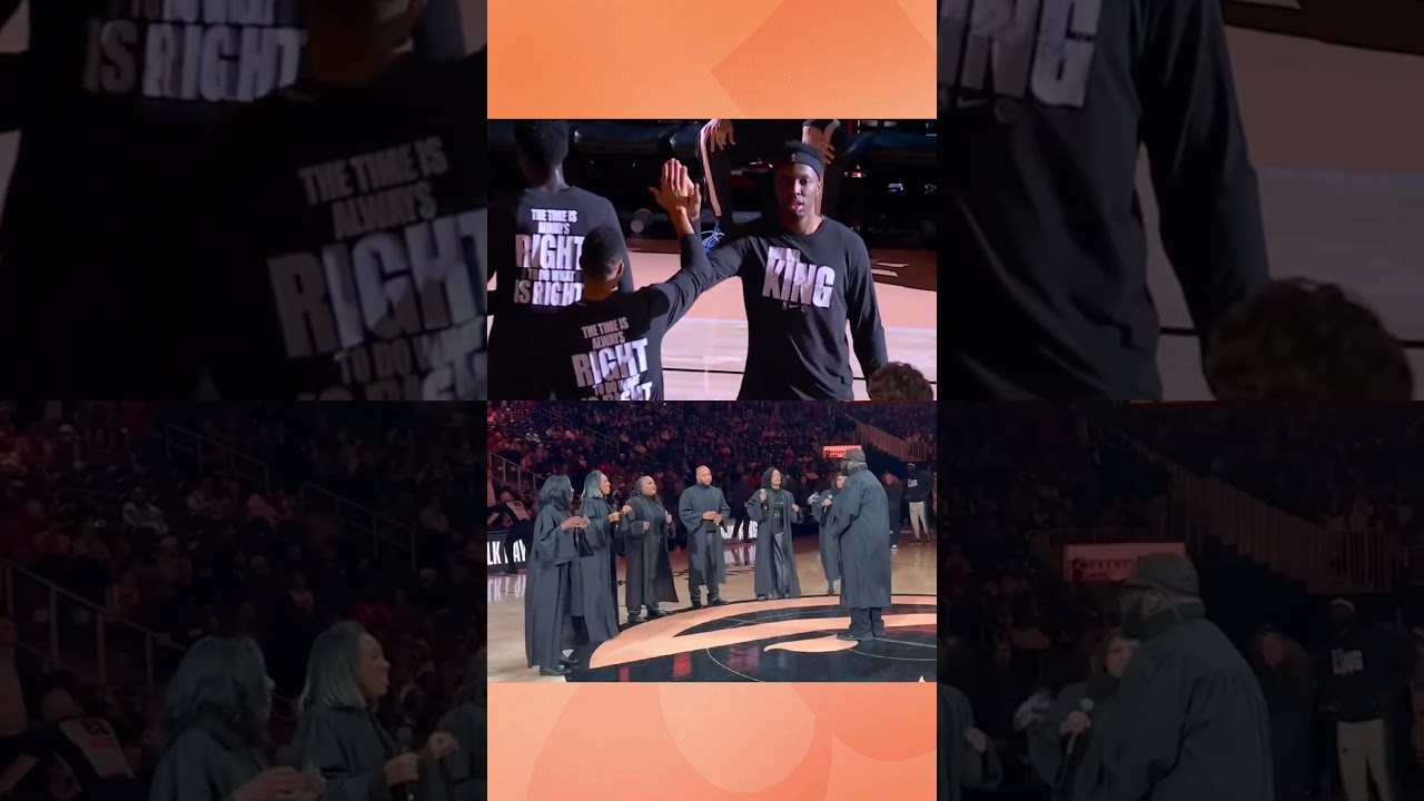 Player intros with the choir on MLK Day always hit #hawks #nba #mlk #mlkday #choir #atlanta