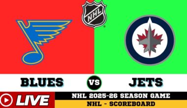 🔴LIVE : St. Louis Blues Vs Winnipeg Jets | NHL 2026 | NHL Live SCOREBOARD
