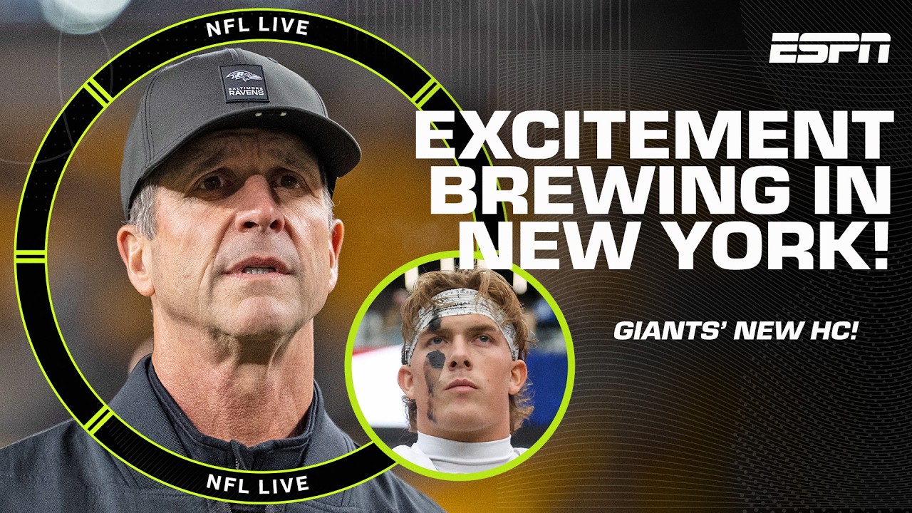 John Harbaugh's plan for the New York Giants: 'You build your team around a QB!' | NFL Live