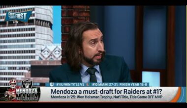 FIRST THINGS FIRST | Nick Wright CONFIDENT Las Vegas Raiders MUST DRAFT Mendoza | NFL