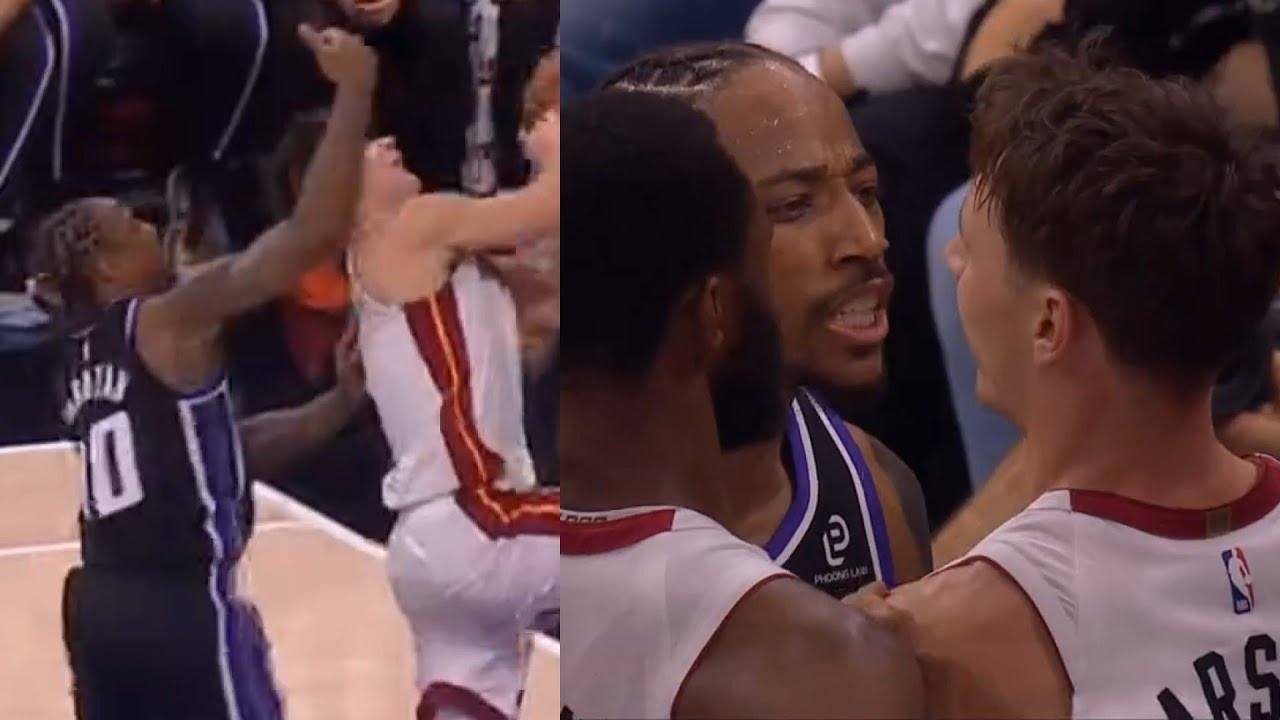 DeMar DeRozan flagrant on Pelle Larsson and tells him to do something about it 😳