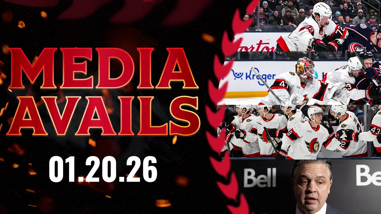 Tim Stützle, Thomas Chabot, James Reimer, Travis Green Postgame Media vs CBJ