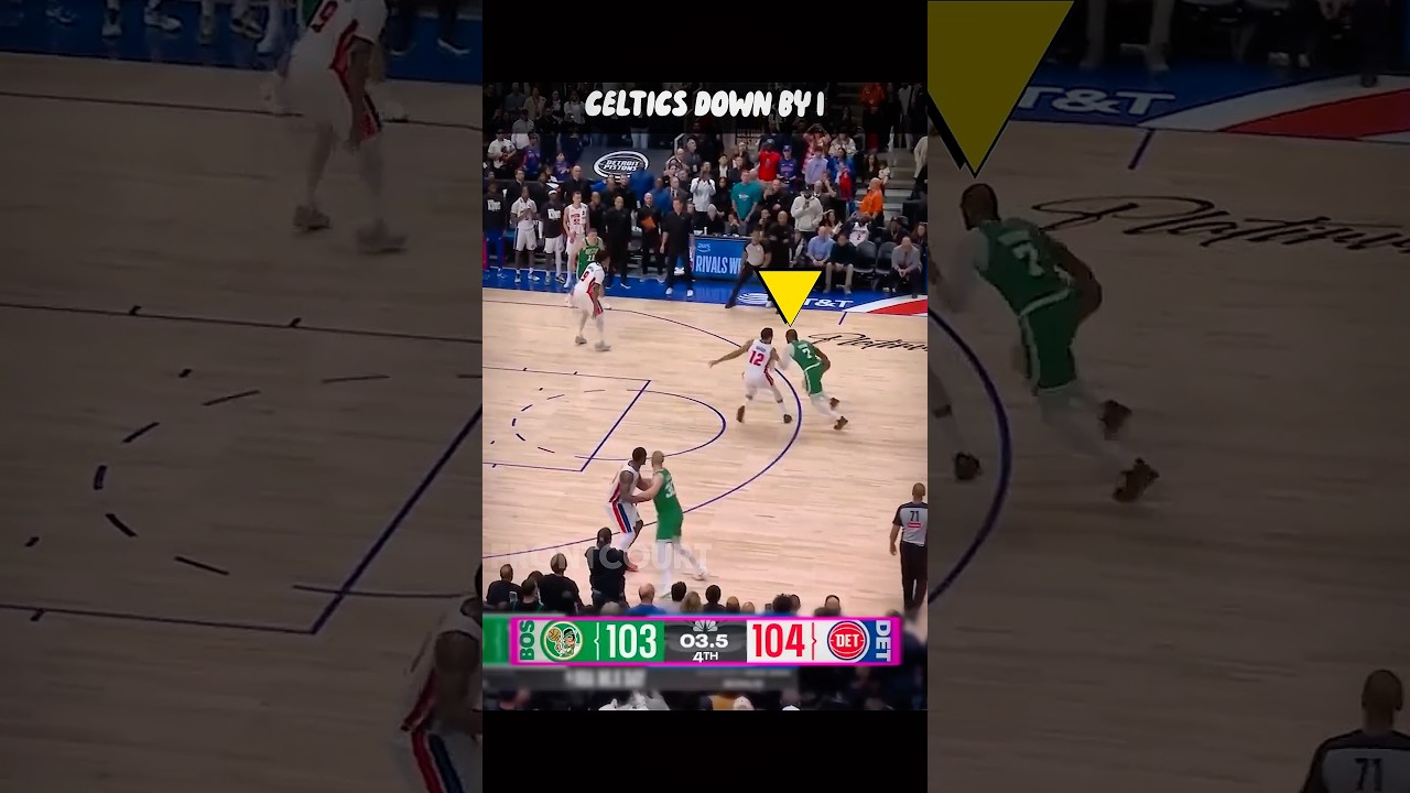 Cade’s Miss Gave Brown A Chance to Win It…😳 Ending Celtics vs Pistons #nba #shorts