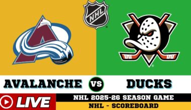 🔴LIVE : Anaheim Ducks Vs Colorado Avalanche | NHL 2026 | NHL Live SCOREBOARD