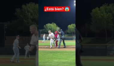 ¡Susto en el plato! Prospecto de Nationals recibe pelotazo en el casco ⚾️💥#Shorts #MLB