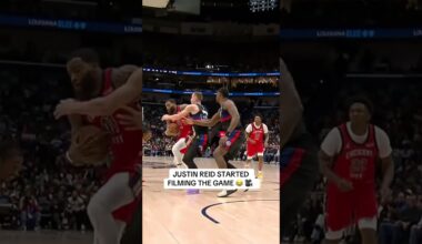 New Orleans Saints player Justin Reid gave the cameraman an assist on the baseline 😂