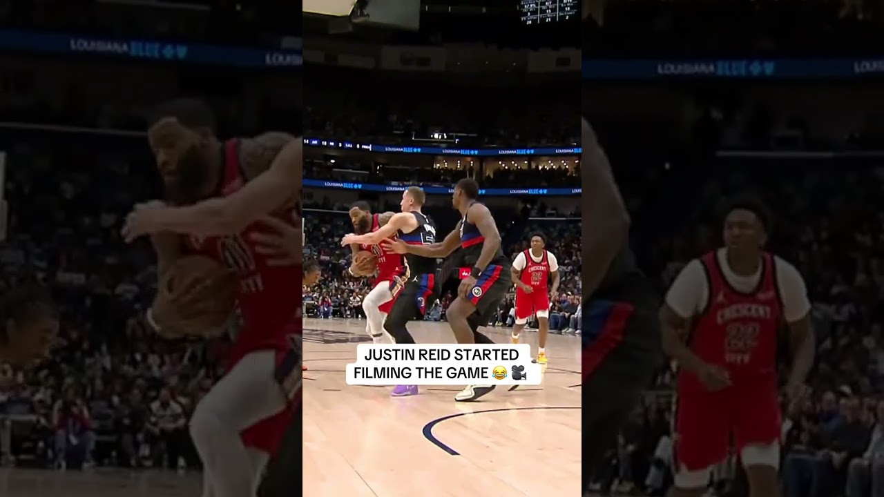 New Orleans Saints player Justin Reid gave the cameraman an assist on the baseline 😂