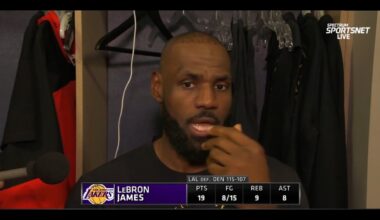 "That's the greatest game I’ve ever played in" - LeBron POSTGAME INTERVIEW | Lakers 115-107 Nuggets