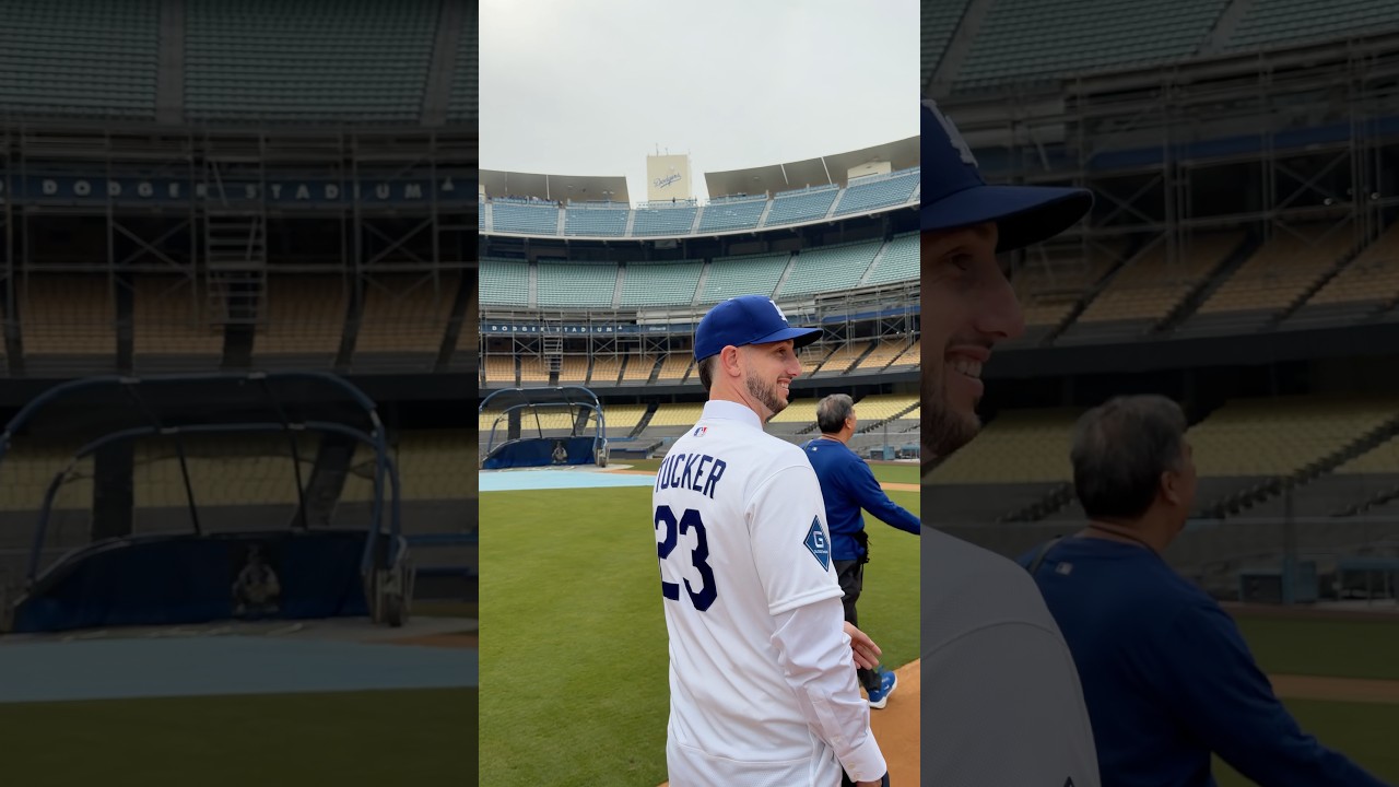 When you’re on a field trip at Dodger Stadium and Kyle Tucker waves to you. 🥹 #dodgers #sports #la