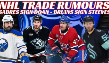 NHL Trade Rumours - Habs, Kraken, Utah, Sabres Sign Doan, Lacombe To Team USA, Hughes out Long Term