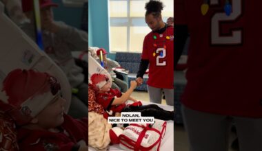 During a hospital visit, #EmekaEgbuka invited Nolan & his family on the sideline for gameday 🙏♥️
