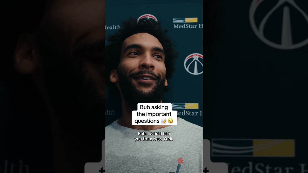 Bub Carrington's playing reporter 🤣 #wizards #interview #nba #funnyvideo