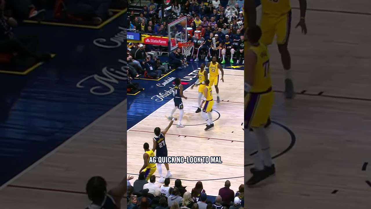 Knew where to send it 🚫 👀 #denvernuggets #nba