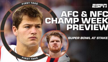 AFC & NFC Championship preview 🏈 Patriots vs. Broncos & Rams vs. Seahawks ‼️ | First Take